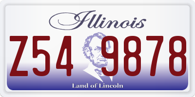 IL license plate Z549878