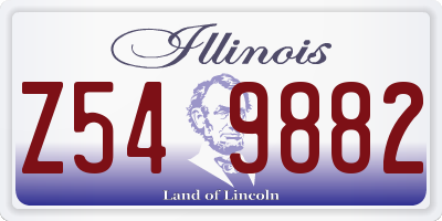 IL license plate Z549882