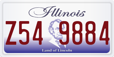 IL license plate Z549884