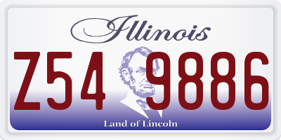 IL license plate Z549886
