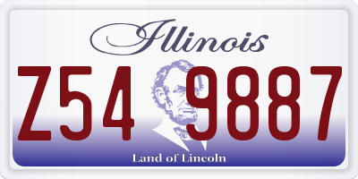 IL license plate Z549887
