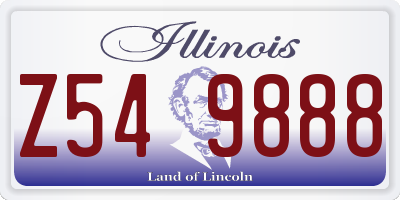 IL license plate Z549888