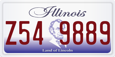 IL license plate Z549889