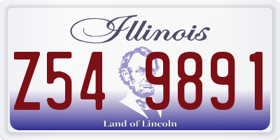 IL license plate Z549891