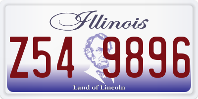 IL license plate Z549896