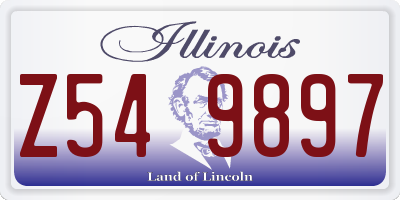 IL license plate Z549897