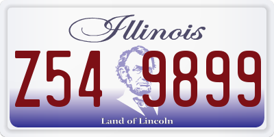 IL license plate Z549899