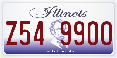 IL license plate Z549900