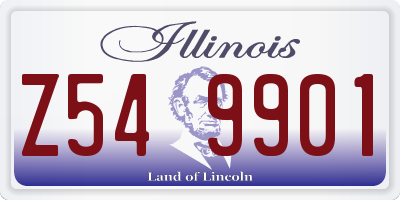 IL license plate Z549901