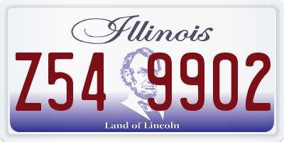 IL license plate Z549902