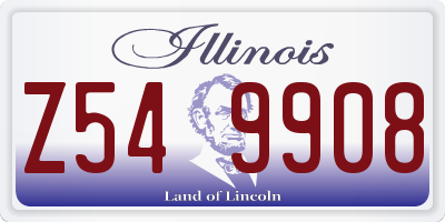 IL license plate Z549908
