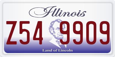 IL license plate Z549909