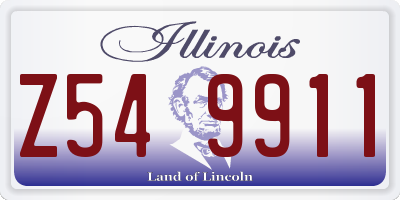 IL license plate Z549911
