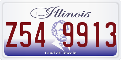 IL license plate Z549913
