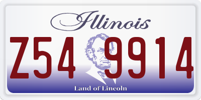 IL license plate Z549914