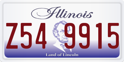 IL license plate Z549915
