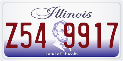 IL license plate Z549917