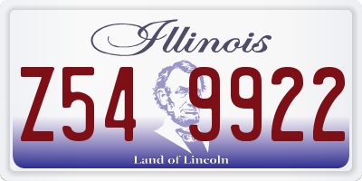 IL license plate Z549922