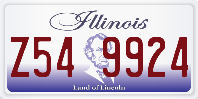 IL license plate Z549924
