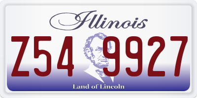 IL license plate Z549927
