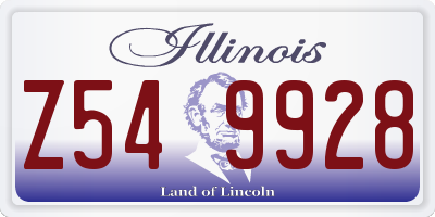 IL license plate Z549928