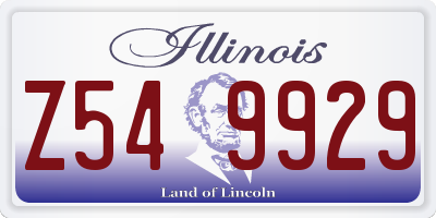 IL license plate Z549929