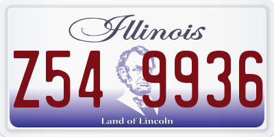 IL license plate Z549936