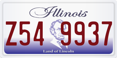 IL license plate Z549937