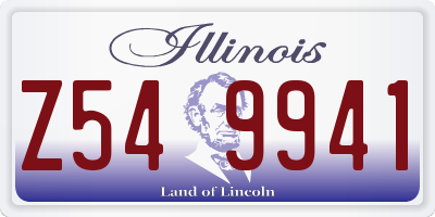 IL license plate Z549941