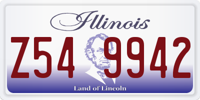 IL license plate Z549942