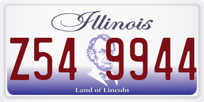 IL license plate Z549944
