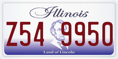 IL license plate Z549950