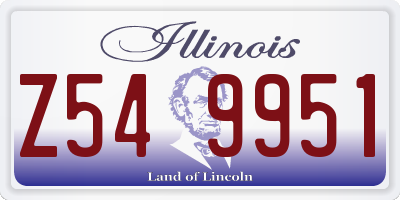 IL license plate Z549951