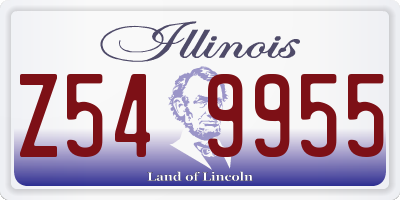 IL license plate Z549955