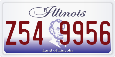 IL license plate Z549956