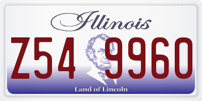 IL license plate Z549960