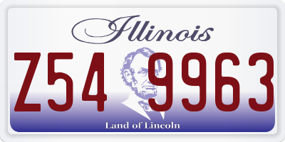 IL license plate Z549963