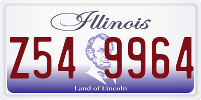 IL license plate Z549964
