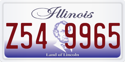 IL license plate Z549965