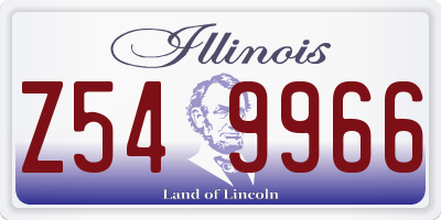 IL license plate Z549966