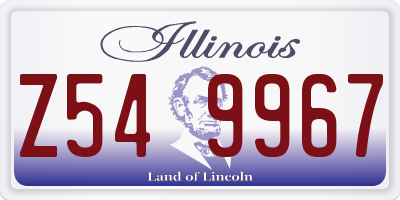 IL license plate Z549967