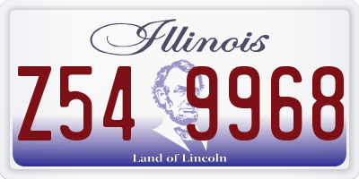 IL license plate Z549968