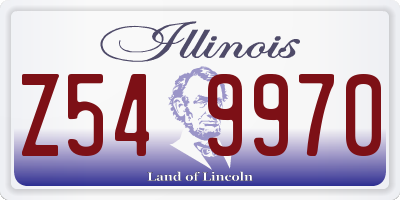 IL license plate Z549970