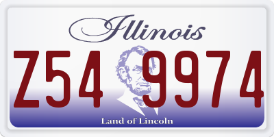 IL license plate Z549974