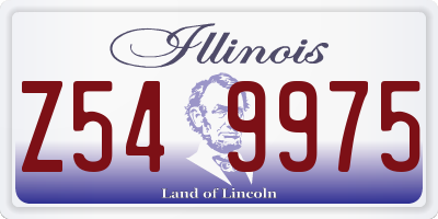 IL license plate Z549975