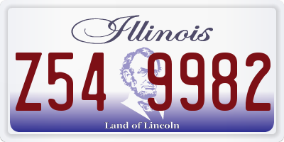 IL license plate Z549982