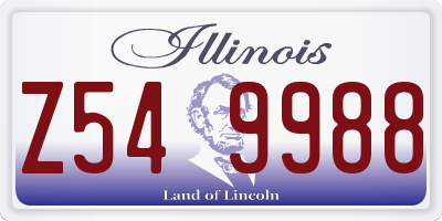 IL license plate Z549988
