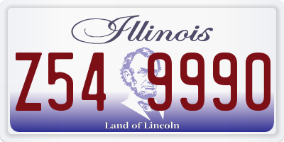 IL license plate Z549990