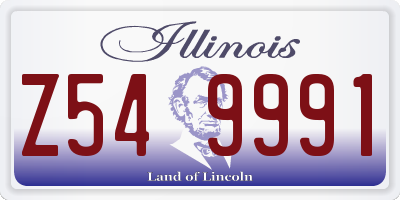 IL license plate Z549991
