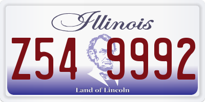 IL license plate Z549992